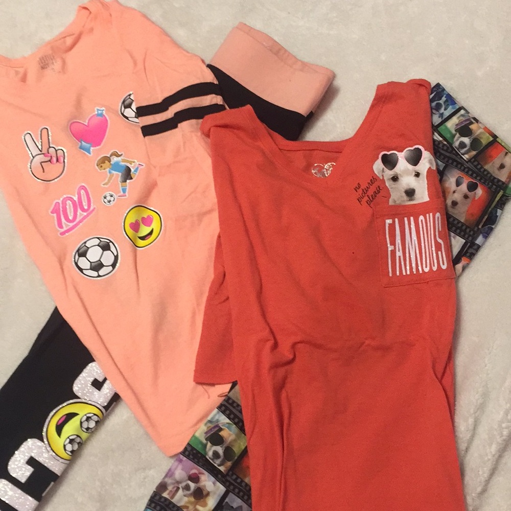 Justice legging outfits - size 12